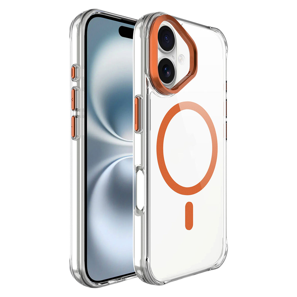 Apple iPhone 17 Kılıf M-safe Şarj Özellikli Airbagli Kamera Standlı Zore Azor Kapak