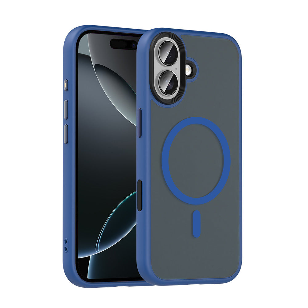 Apple iPhone 17 Kılıf Mat Arka Yüzey Wireless Şarj Özellikli Zore Flet M-safe Kapak