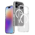 Apple iPhone 17 Pro Kılıf M-safe Şarj Özellikli Şeffaf Sert PC Zore Embos Kapak
