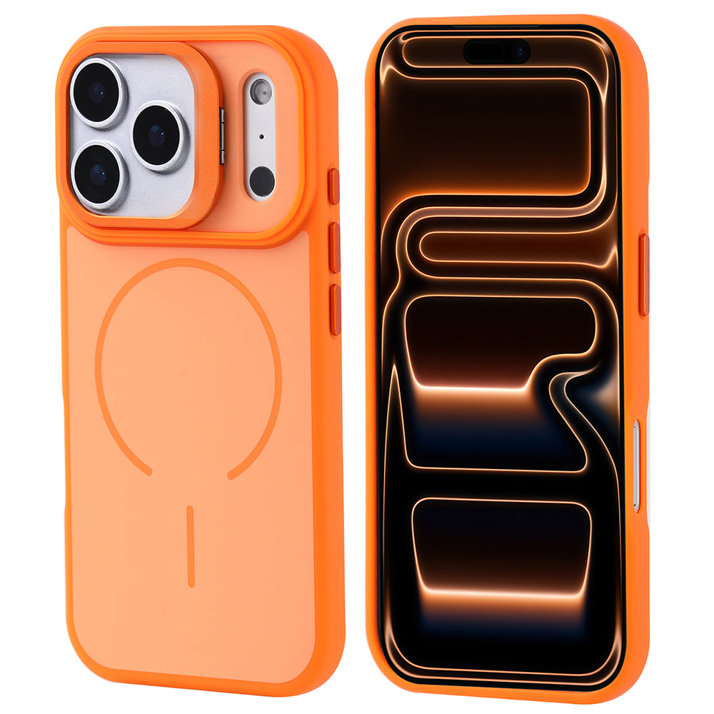 Apple iPhone 17 Pro Max Kılıf M-safe Şarj Özellikli Kamera Standlı Zore Notron Kapak