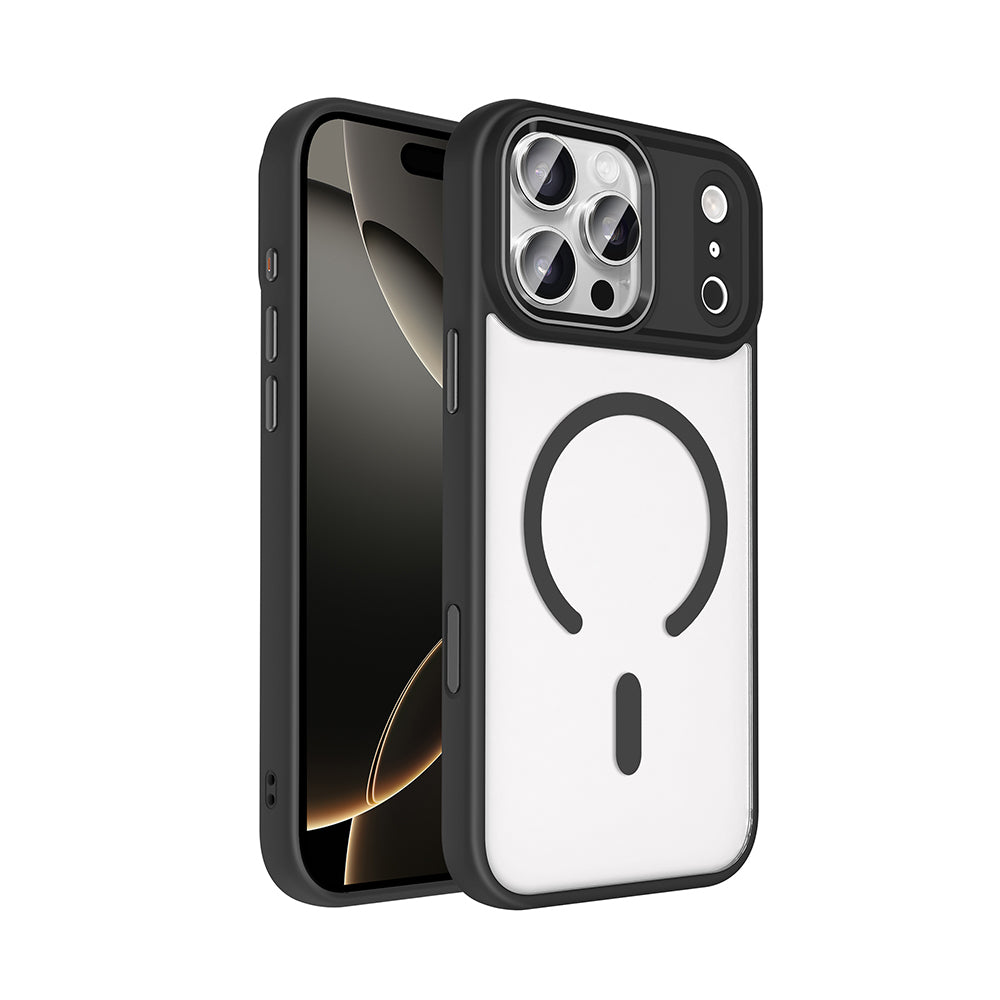 Apple iPhone 17 Pro Max Kılıf Wireless Şarj Özellikli Zore Krom M-safe Silikon Kapak
