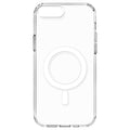 Apple iPhone 8 Plus Kılıf M-safe Şarj Özellikli Şeffaf Sert PC Zore Embos Kapak