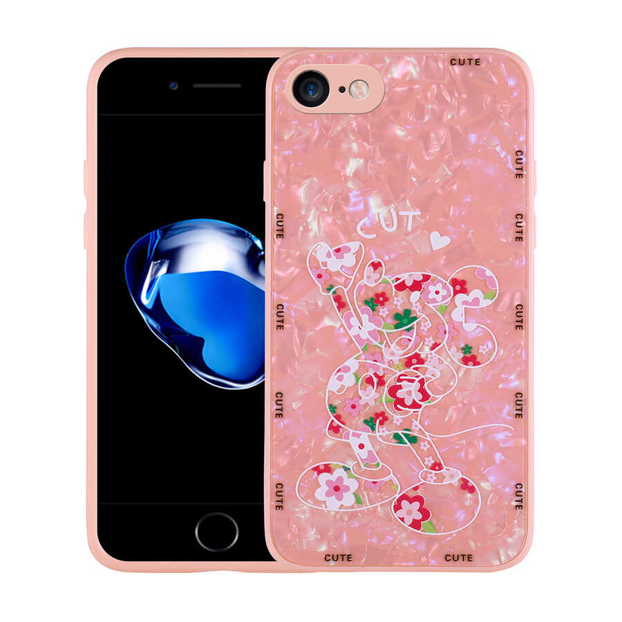 Apple iPhone SE 2020 Kılıf Desenli Sert Silikon Zore Mumila Kapak
