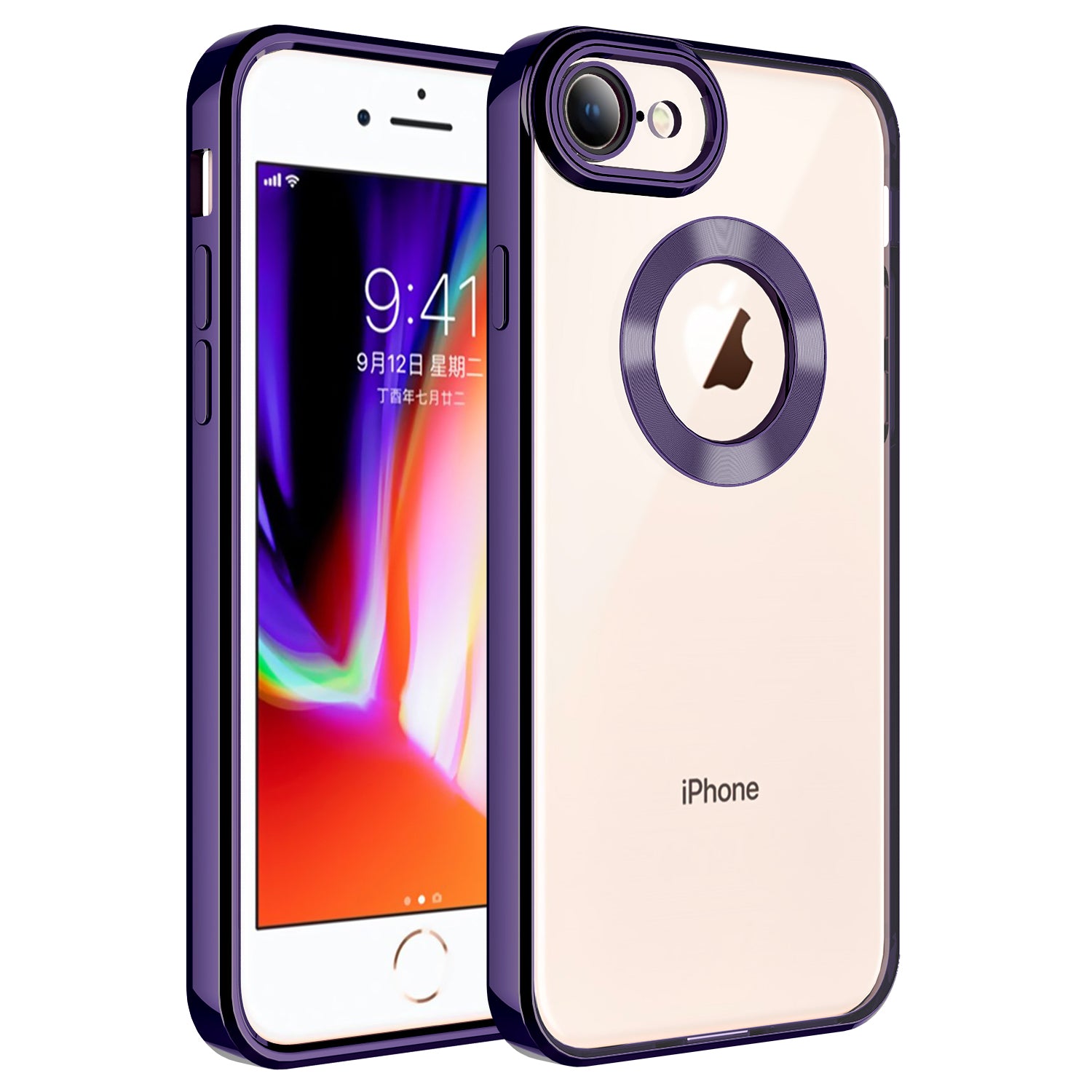 Apple iPhone SE 2020 Kılıf Kamera Korumalı Logo Gösteren Zore Omega Kapak