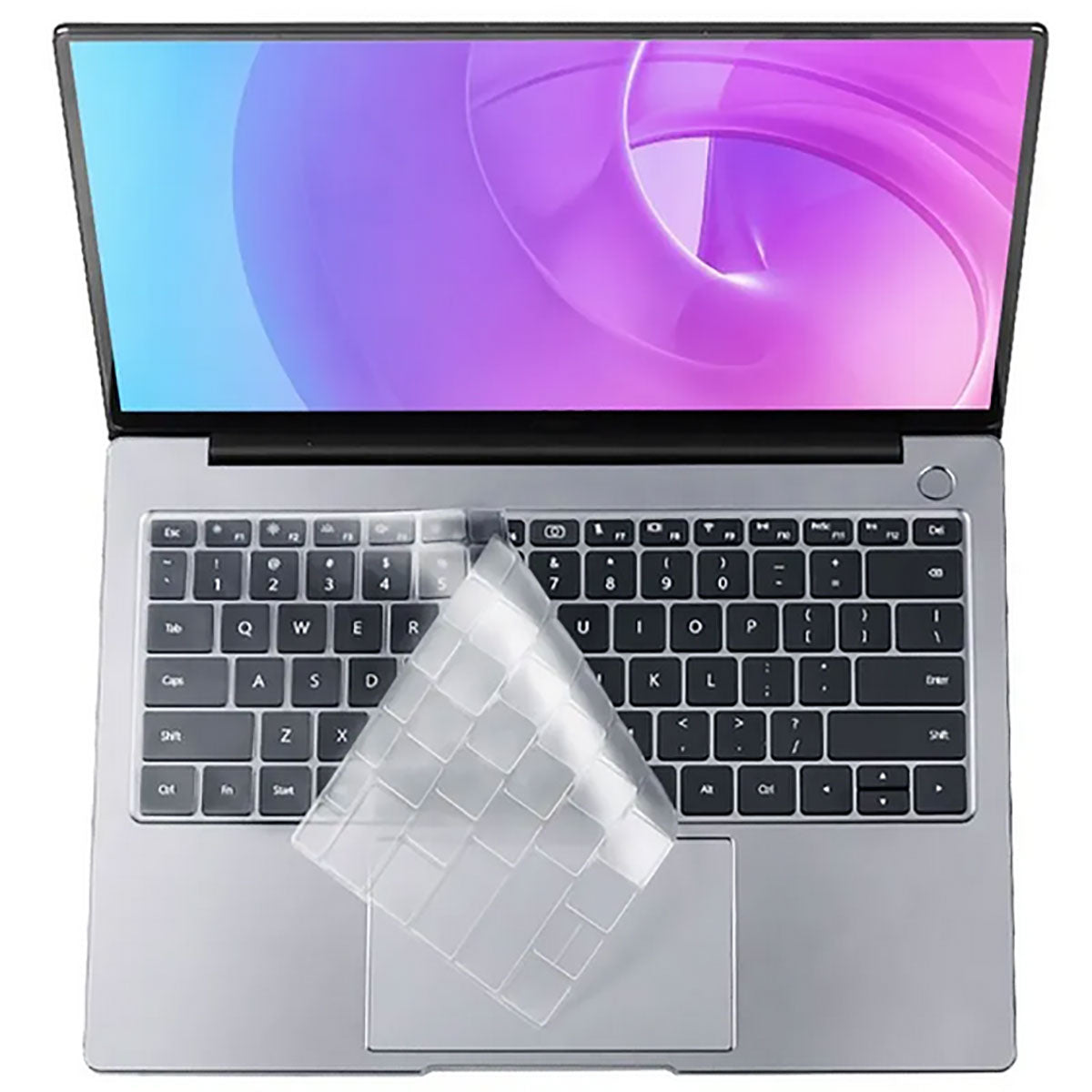 Apple Macbook 13.6' Air 2024 M2 A2681 Zore Klavye Koruyucu Transparan Buzlu Silikon Ped