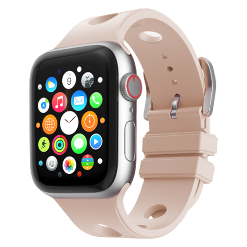 Apple Watch 10 42mm Delikli Tasarım Zore KRD-147 Silikon Kordon