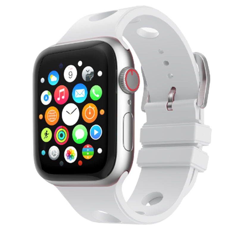 Apple Watch 10 42mm Delikli Tasarım Zore KRD-147 Silikon Kordon