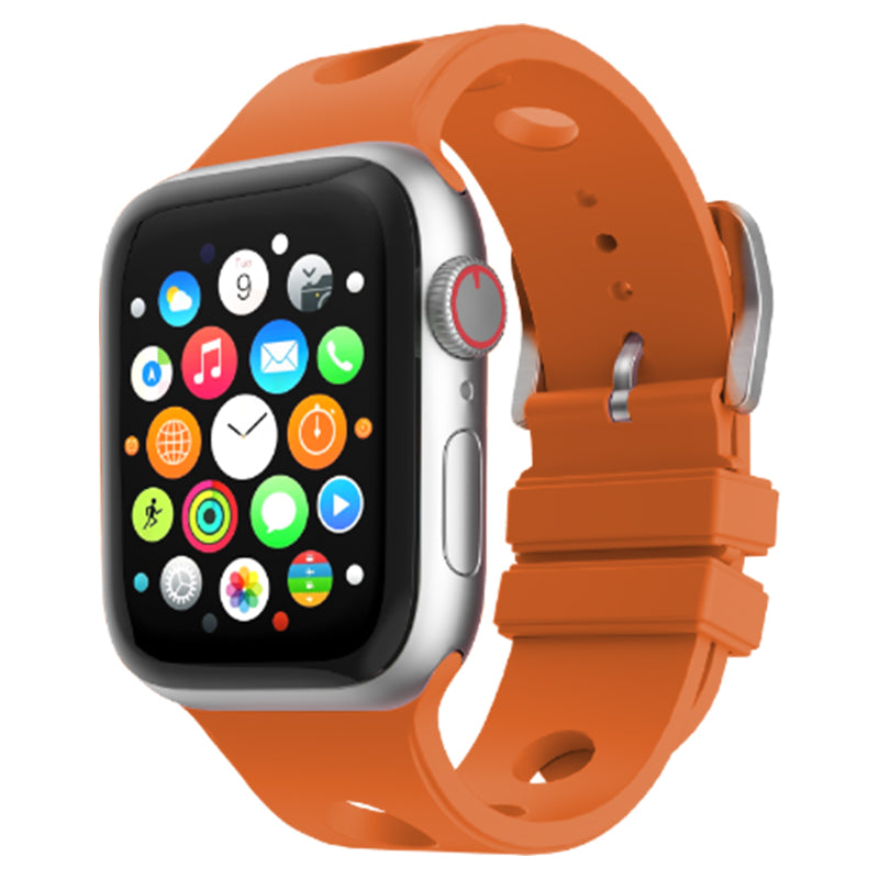 Apple Watch 10 42mm Delikli Tasarım Zore KRD-147 Silikon Kordon