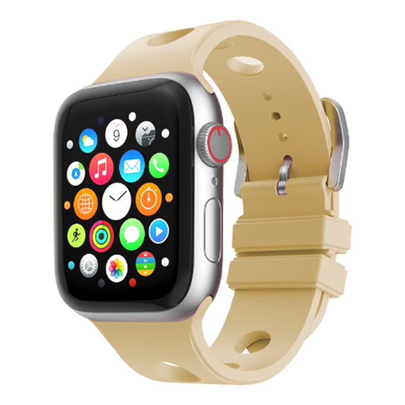 Apple Watch 10 42mm Delikli Tasarım Zore KRD-147 Silikon Kordon