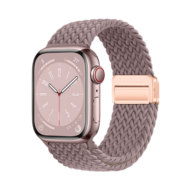 Apple Watch 10 42mm Zore KRD-134 Örgü Tasarımlı Hasır Kordon Strap Kayış