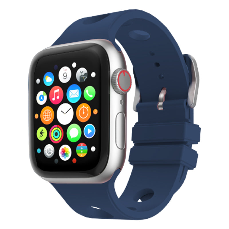 Apple Watch 10 46mm Delikli Tasarım Zore KRD-147 Silikon Kordon
