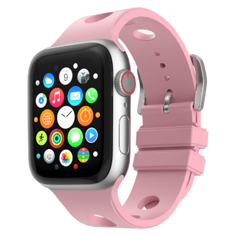 Apple Watch 10 46mm Delikli Tasarım Zore KRD-147 Silikon Kordon