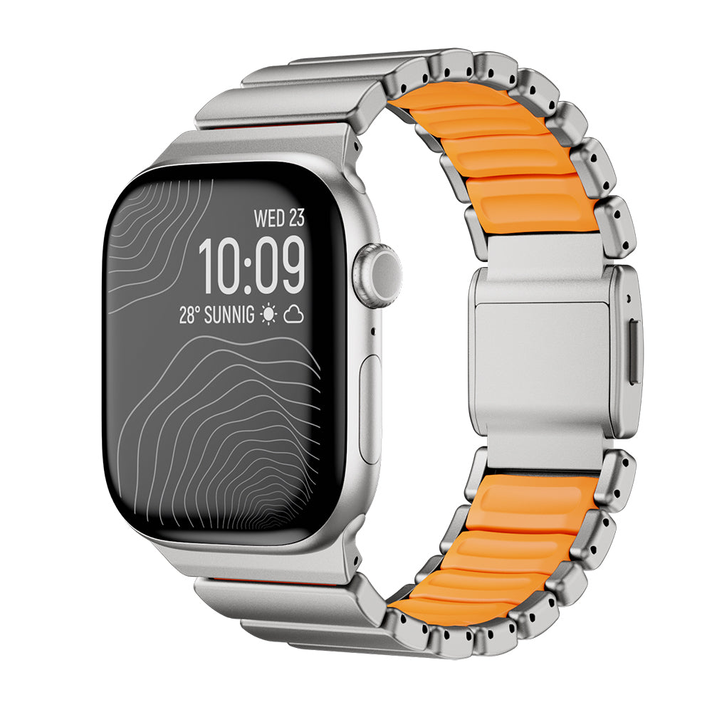 Apple Watch 10 46mm Zore KRD-149 Metal Silikon Kordon