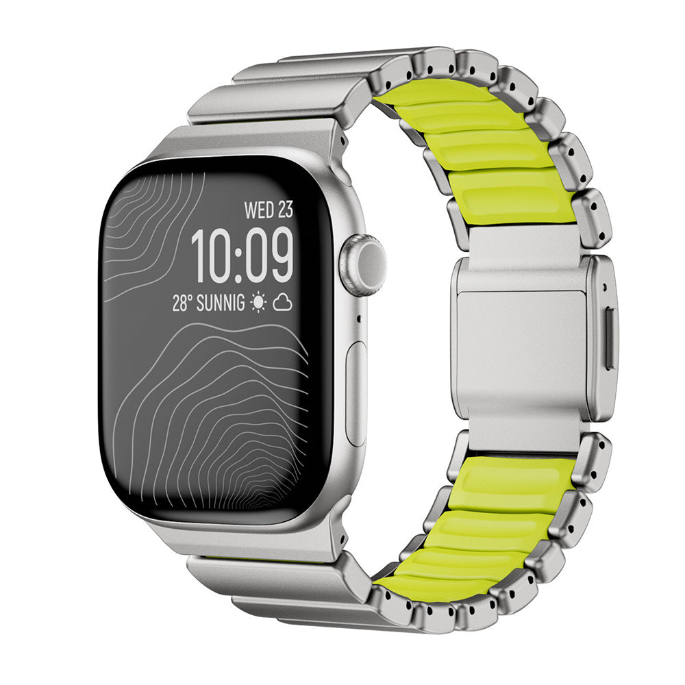 Apple Watch 10 46mm Zore KRD-151 Metal Silikon Kordon
