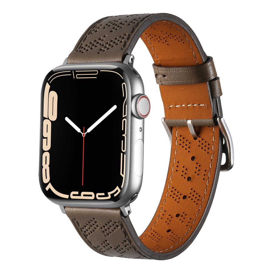 ​​​Apple Watch 38mm KRD-76 PU Deri Kordon Strap Kayış