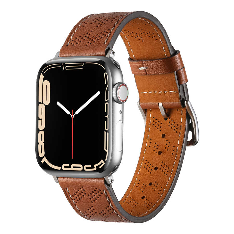 Apple Watch 38mm KRD-76 PU Deri Kordon Strap Kayış
