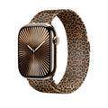 Apple Watch 38mm Zore KRD-01 Leopar Desenli Metal Kordon