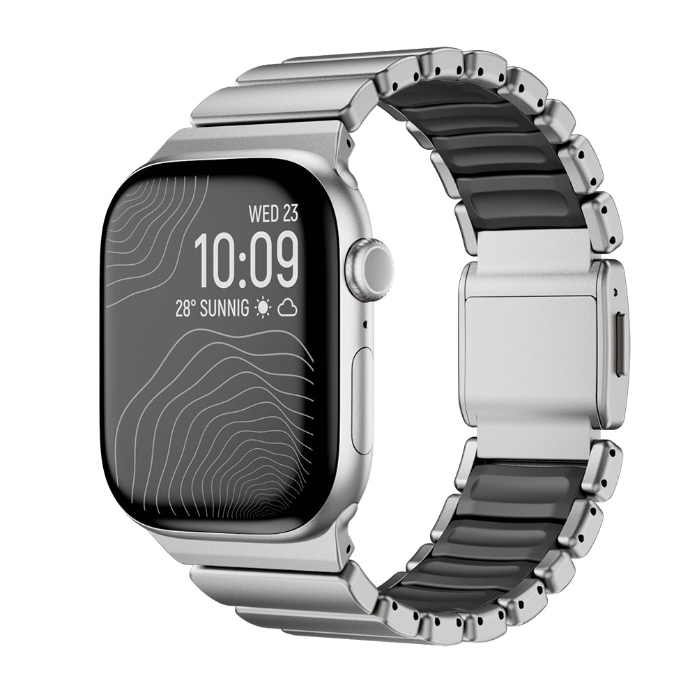 Apple Watch 44mm Zore KRD-152 Titanyum Silikon Kordon