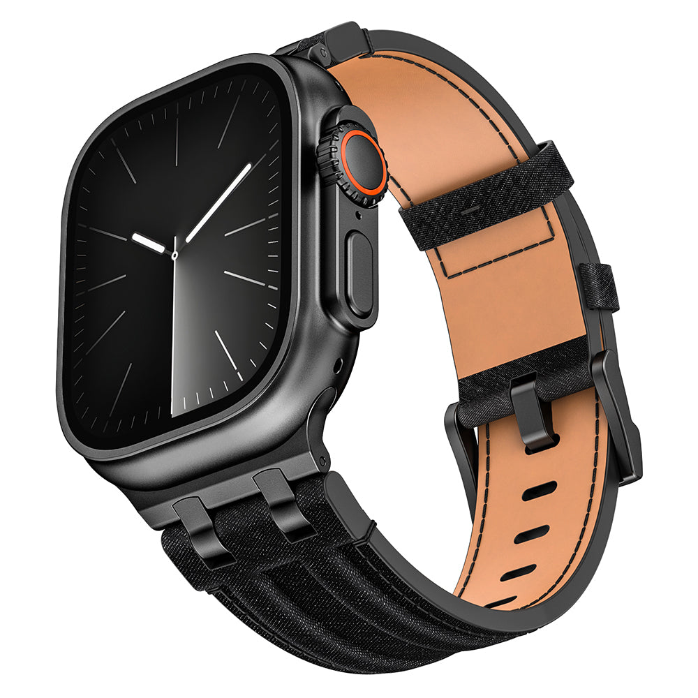 Apple Watch 44mm Zore KRD-153 Kot Kumaş Tasarımlı Kordon