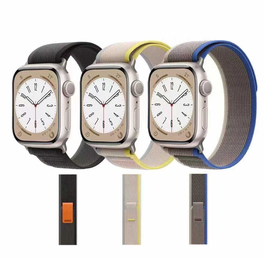Apple Watch 7 45mm Zore KRD-77 Hasır Kordon