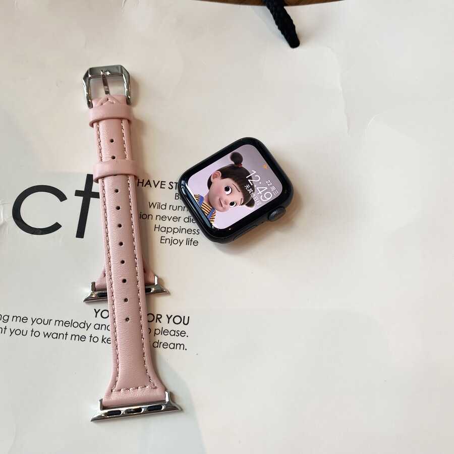 ​​​Apple Watch Ultra 49mm Kordon KRD-28 Deri Strap Kayış