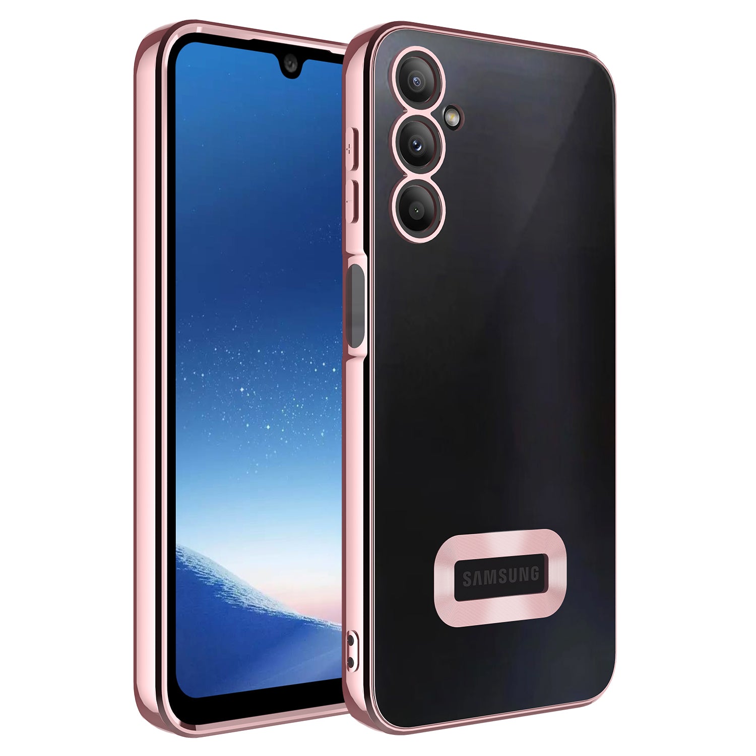 Galaxy A24 Kılıf Kamera Korumalı Logo Gösteren Zore Omega Kapak