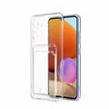 Galaxy A34 Kılıf Kartlıklı Şeffaf Zore Setra Clear Silikon Kapak