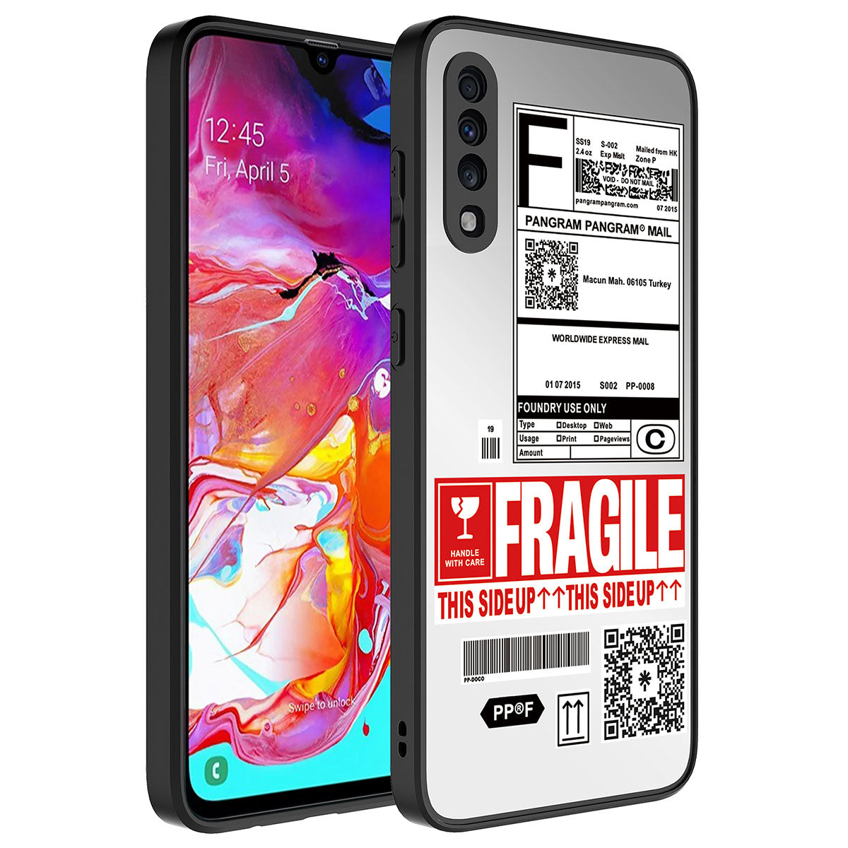 Galaxy A50 Case Mirrored Pattern Camera Protected Glossy Zore Mirror Cover