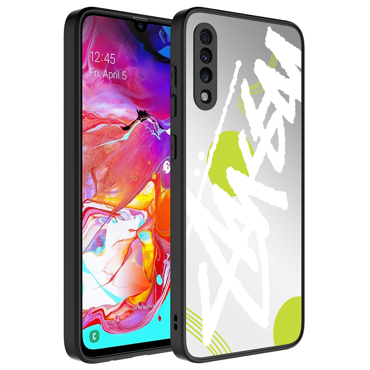 Galaxy A50 Case Mirrored Pattern Camera Protected Glossy Zore Mirror Cover