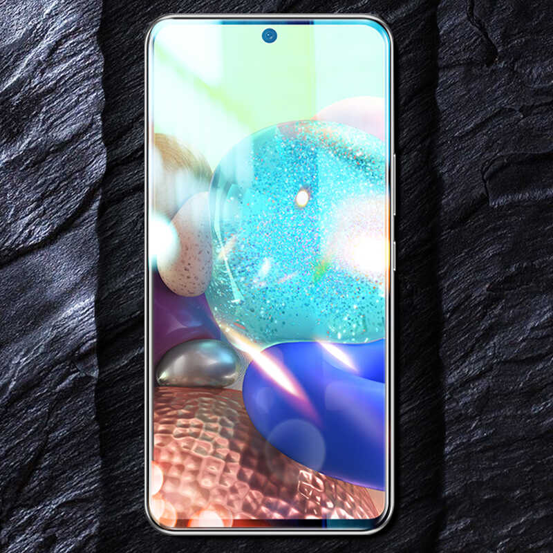 Galaxy A52 Zore Kenarları Kırılmaya Dayanıklı Cam Ekran Koruyucu