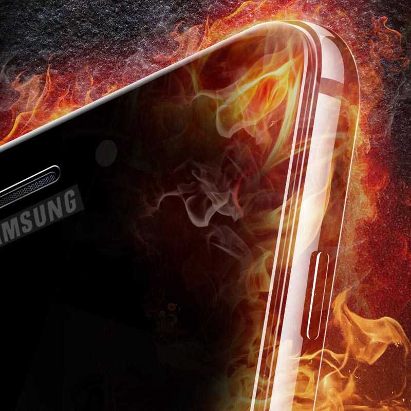 Galaxy A6 Plus 2018 Zore Kenarları Kırılmaya Dayanıklı Cam Ekran Koruyucu