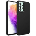Galaxy A73 Kılıf Metal Çerçeve ve Buton Tasarımlı Silikon Zore Luna Kapak