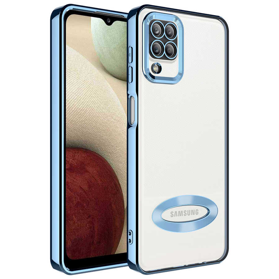 Galaxy M12 Kılıf Kamera Korumalı Logo Gösteren Zore Omega Kapak