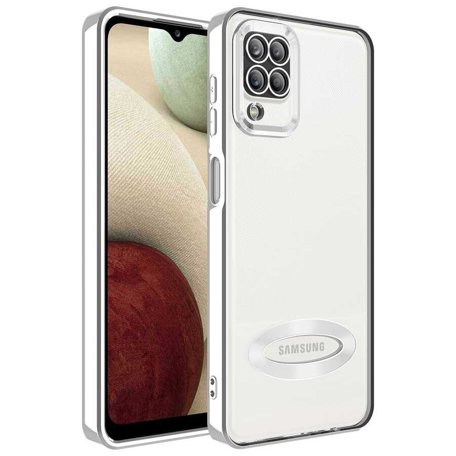 Galaxy M12 Kılıf Kamera Korumalı Logo Gösteren Zore Omega Kapak
