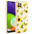 Galaxy M22 Kılıf Kamera Korumalı Desenli Sert Silikon Zore Epoksi Kapak