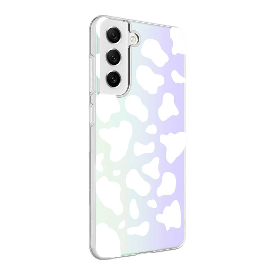 Galaxy S21 FE Kılıf Zore M-Blue Desenli Kapak