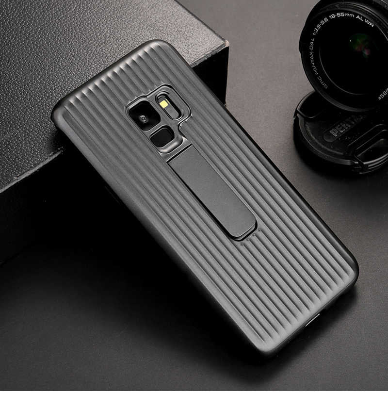 Galaxy S9 Kılıf Zore Wave Standlı Mıknatıslı Kapak