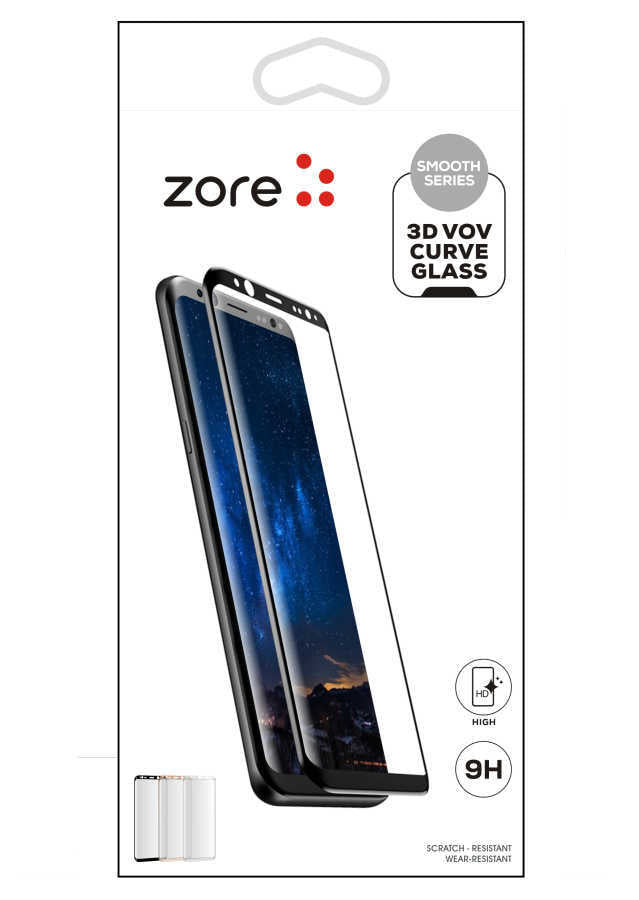 Galaxy S9 Plus Zore 3D Vov Kavisli Cam Ekran Koruyucu