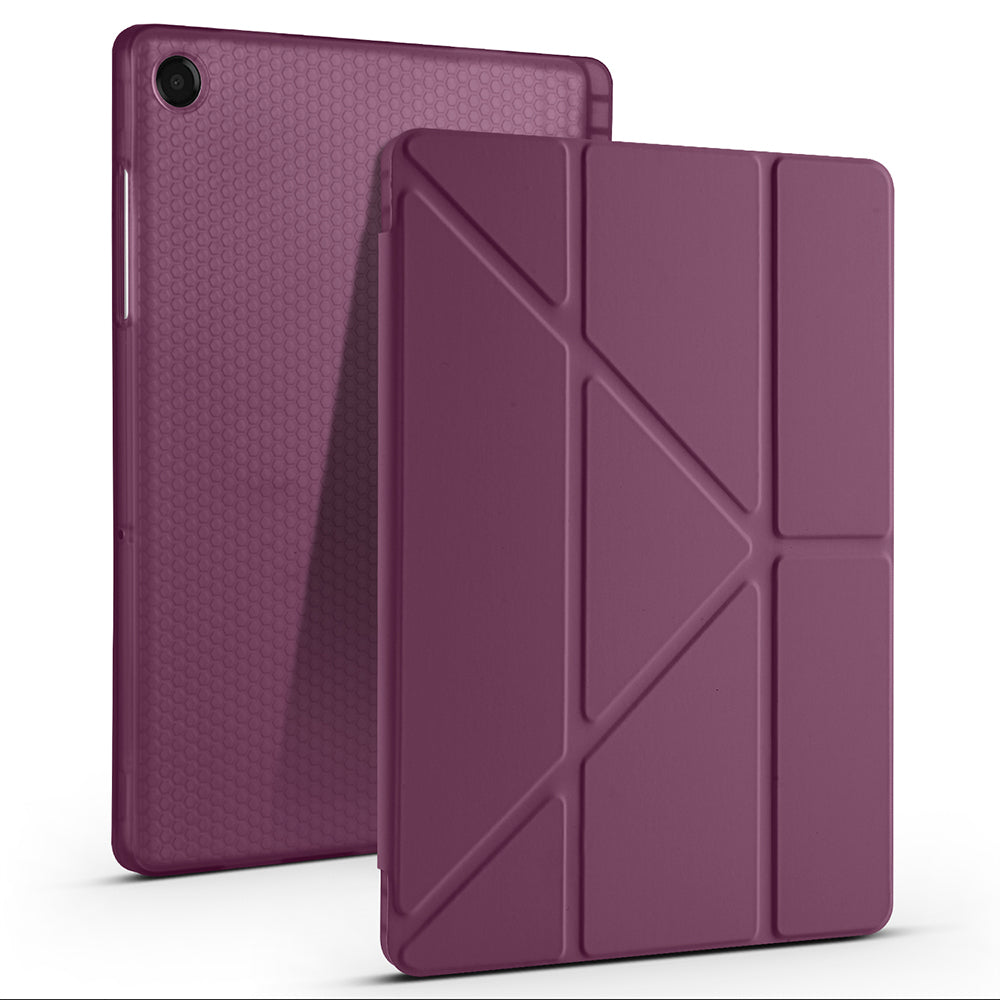 Galaxy Tab A9 Kılıf Zore Tri Folding Kalem Bölmeli Standlı Kılıf
