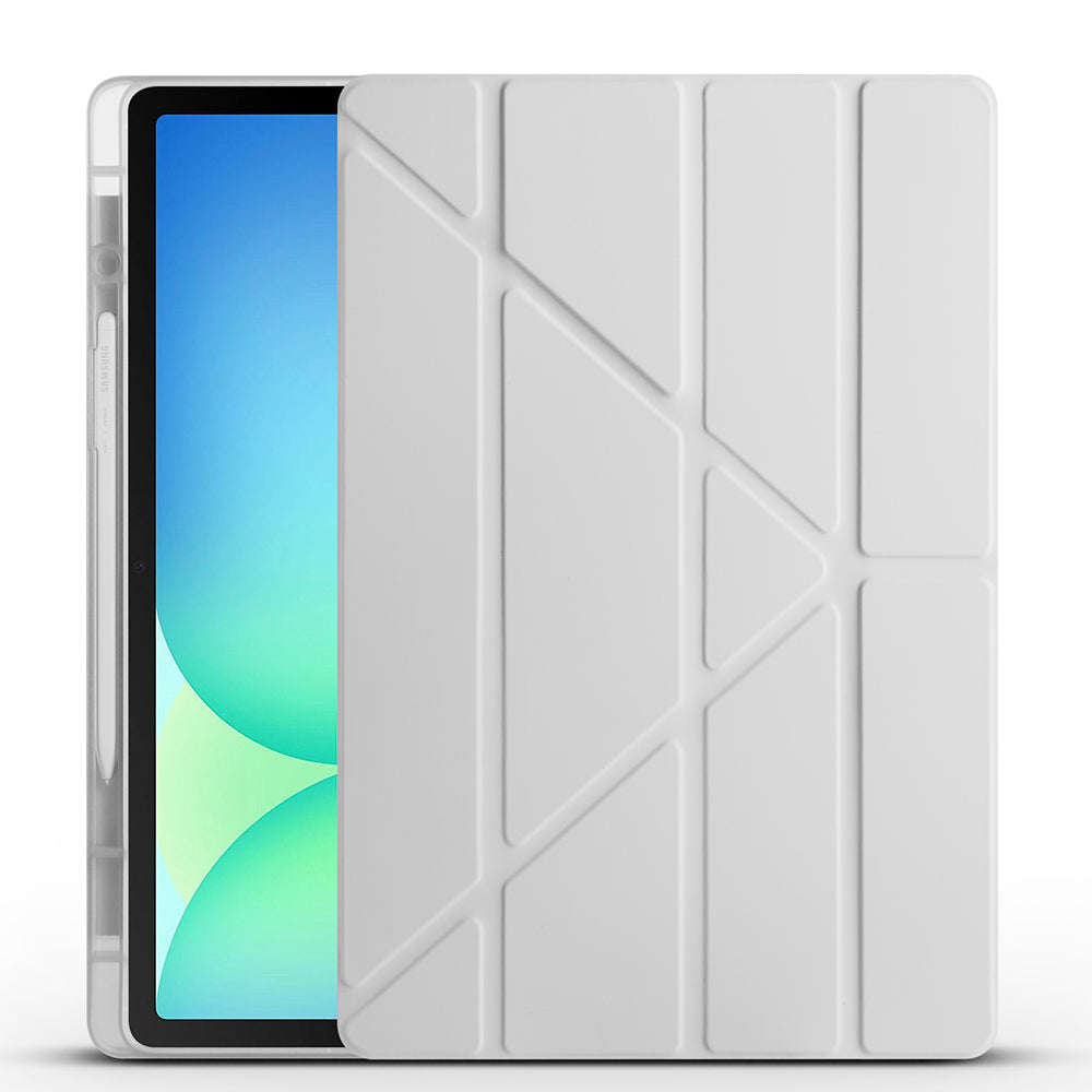 Galaxy Tab S10 FE Plus Kılıf Zore Tri Folding Kalem Bölmeli Standlı Kılıf