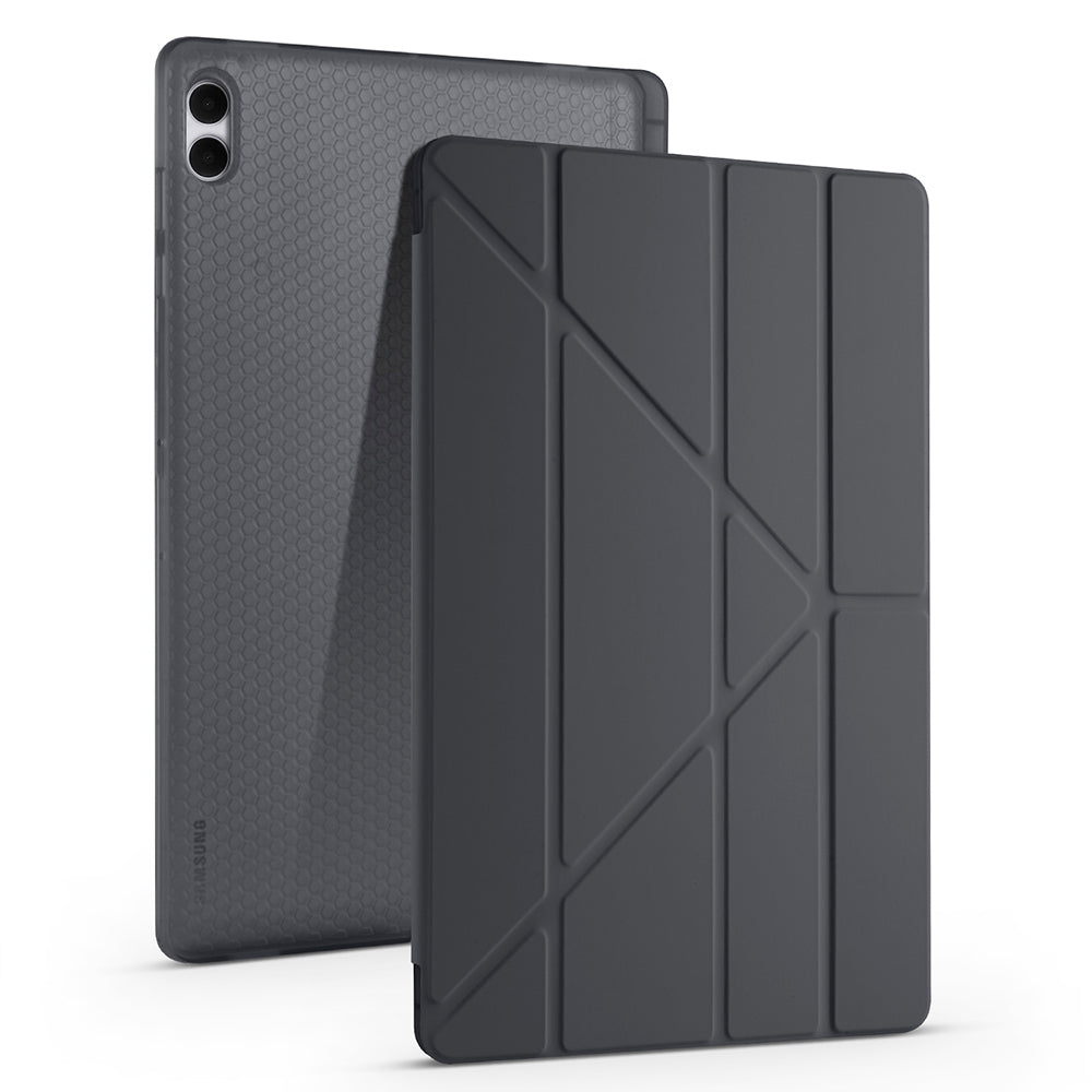 Galaxy Tab S11 Ultra Kılıf Zore Tri Folding Kalem Bölmeli Standlı Kılıf