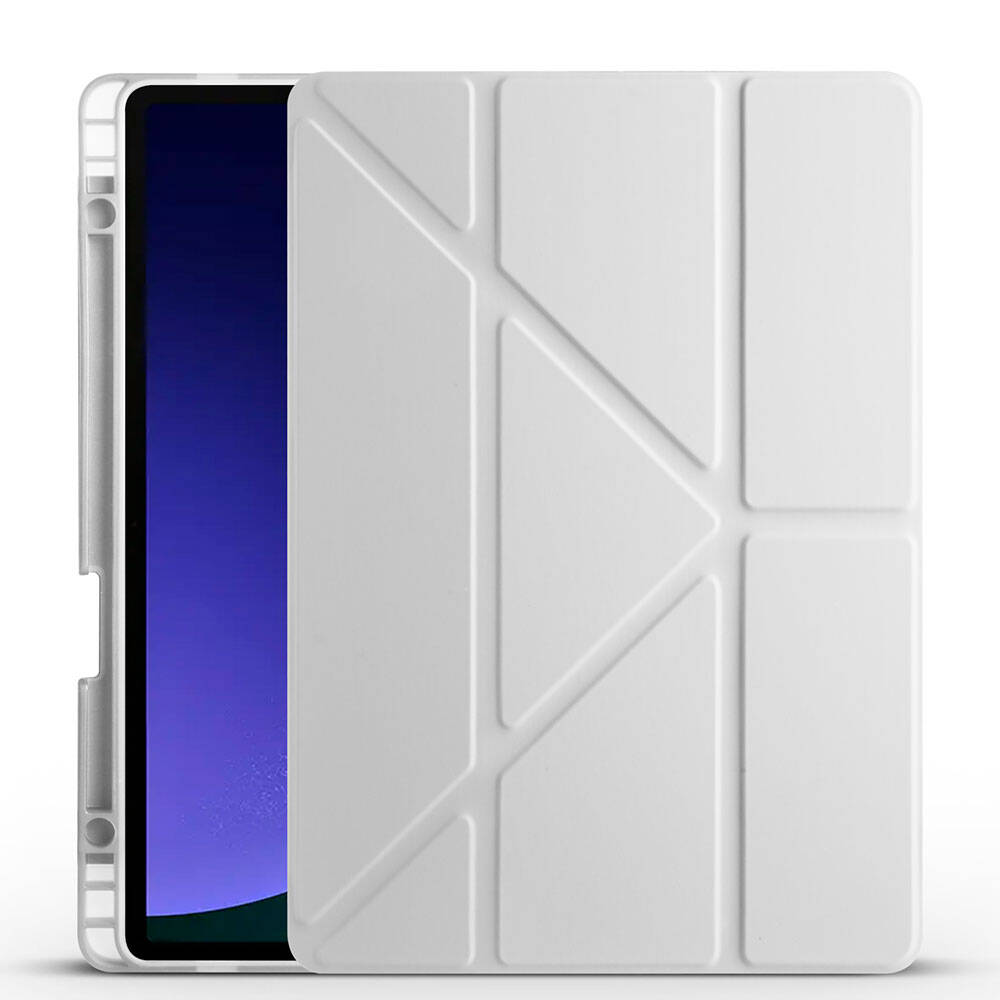 Galaxy Tab S9 FE Kılıf Zore Tri Folding Kalem Bölmeli Standlı Kılıf