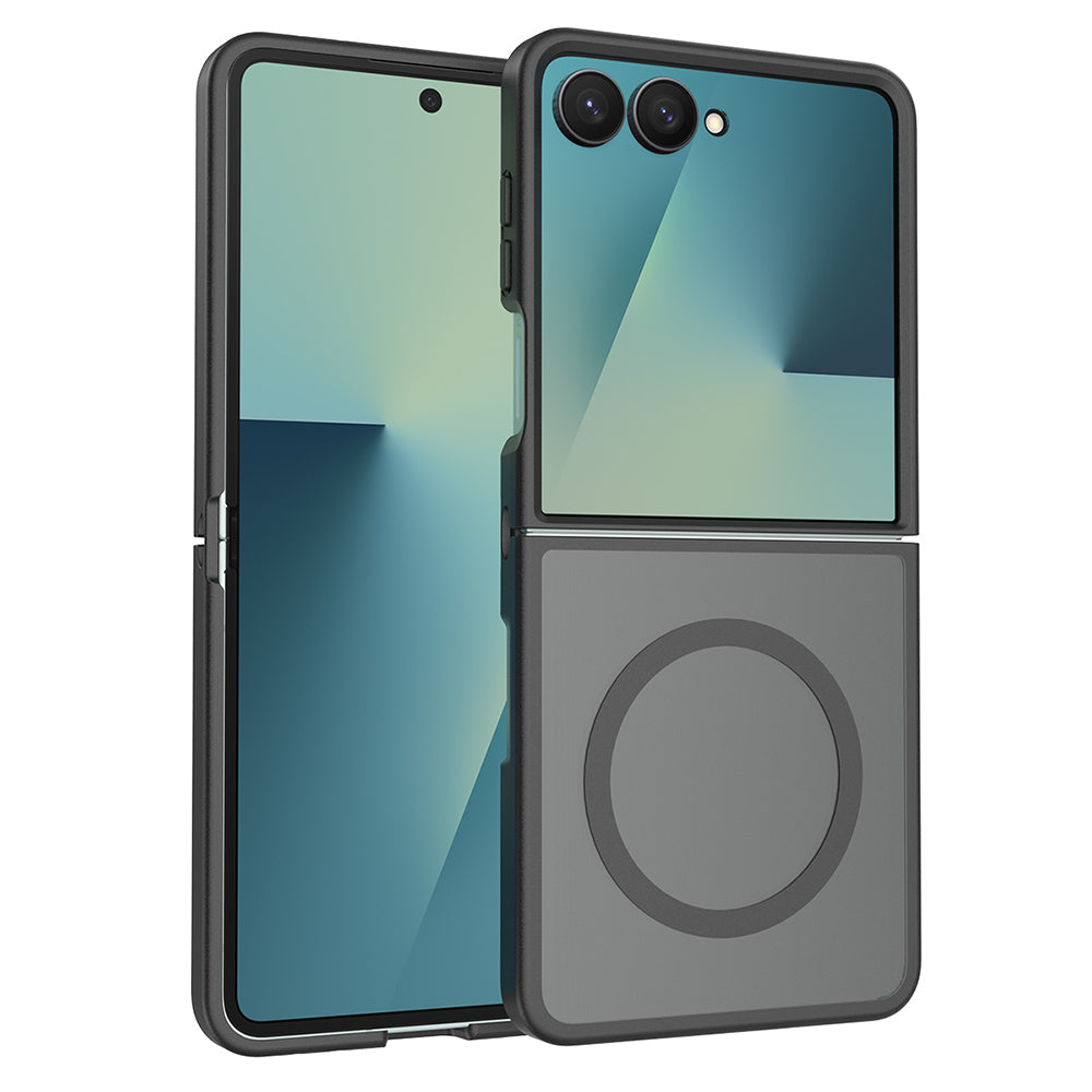 Galaxy Z Flip 8 Kılıf M-Safe Şarj Özellikli Kamera Korumalı Zore Lunex Kapak