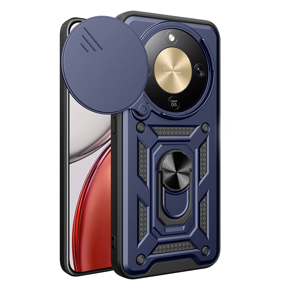 Honor Magic 8 Lite 5G Kılıf Magnetik Standlı Kamera Korumalı Zore Sürgülü Vega Kapak