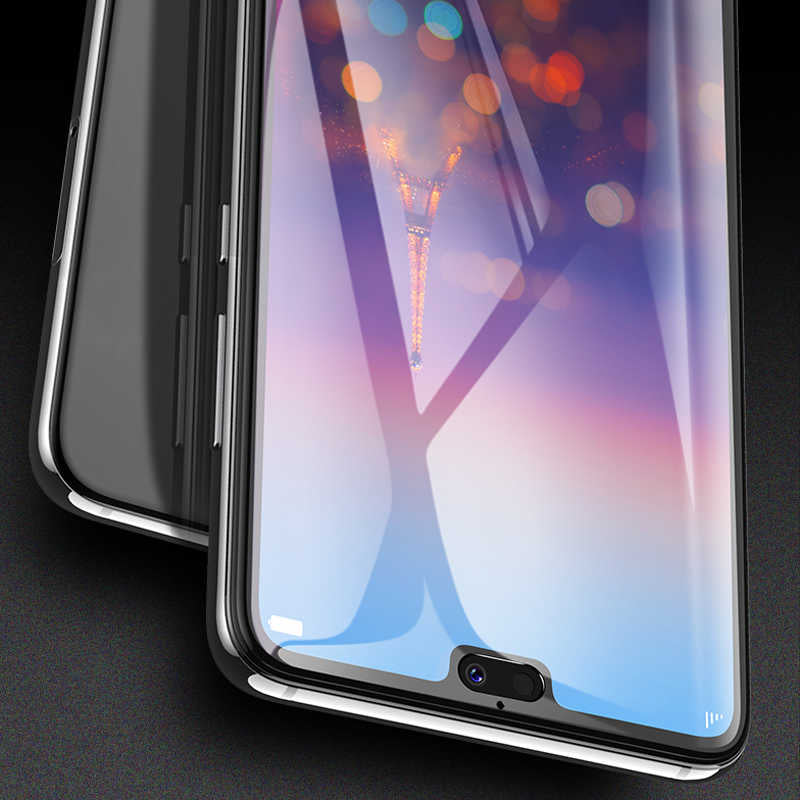 Huawei P20 Pro Zore Kenarları Kırılmaya Dayanıklı Cam Ekran Koruyucu