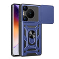 Huawei Pura 70 Pro 5G Kılıf Magnetik Standlı Kamera Korumalı Zore Sürgülü Vega Kapak