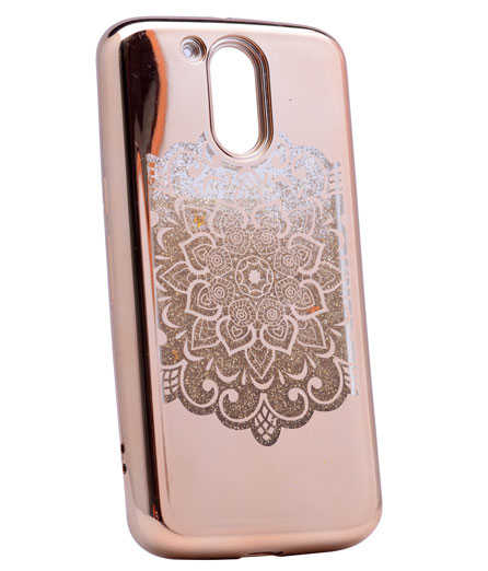 Lenovo Moto G4 Case Zore Laser Floral Liquid Silicone