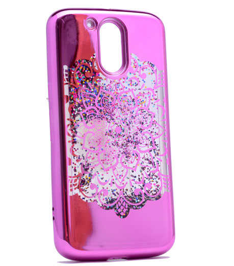 Lenovo Moto G4 Case Zore Laser Floral Liquid Silicone