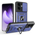 Oppo Reno 13F 5G Kılıf Magnetik Standlı Kamera Korumalı Zore Sürgülü Vega Kapak
