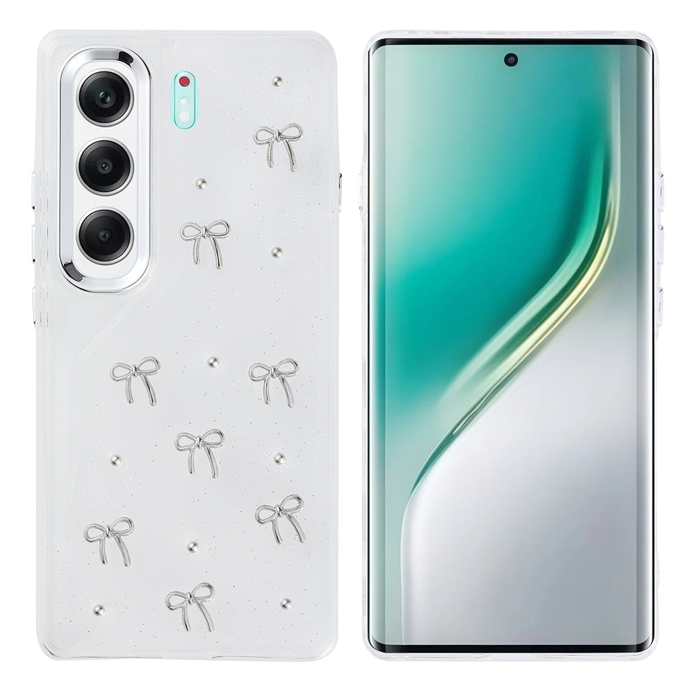 Tecno Camon 40 4G Kılıf Airbag Tasarımlı Simli Şeffaf Zore Kutup Kapak